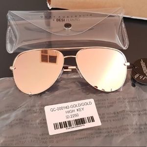 Quay Sunglasses High KeyxDesi Collab Gold/Gold